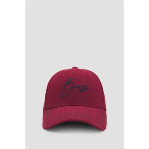 Boss Equestrian kordbársony baseball sapka BORDÓ SIGNED