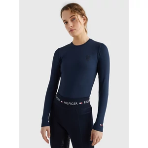 Tommy Hilfiger hosszú ujjú technikai póló SÖTÉTKÉK