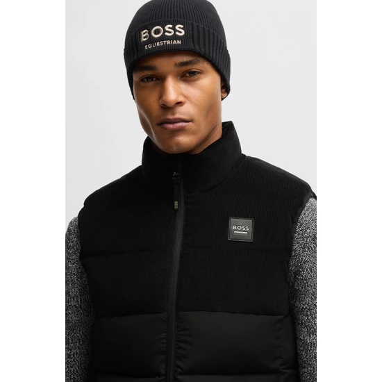 Boss Equestrian FISHERMAN BEANIE UNISEX FEKETE