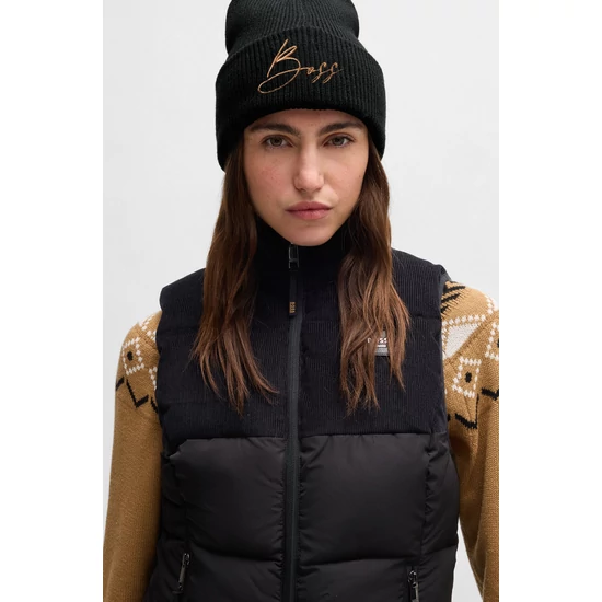 Boss Equestrian téli sapka UNISEX FEKETE