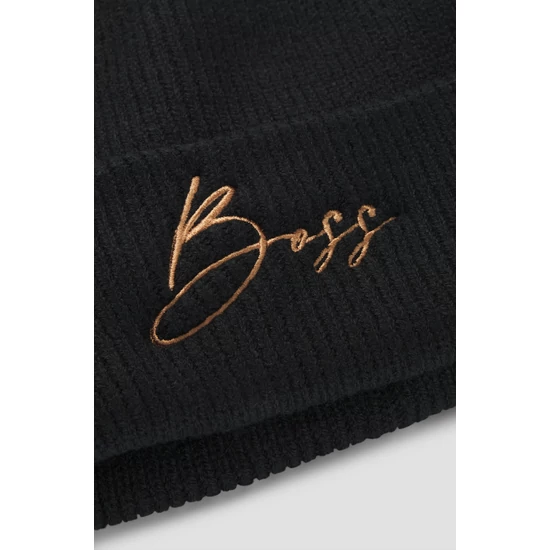 Boss Equestrian téli sapka UNISEX FEKETE