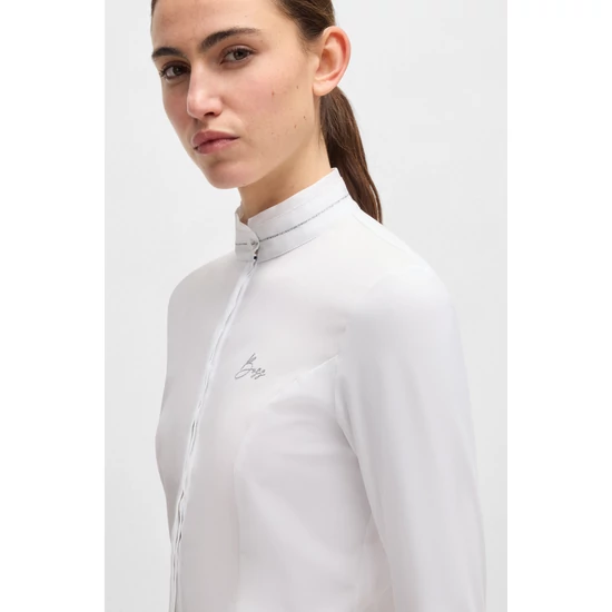 Boss Equestrian Emma hosszú ujjú női versenying FEHÉR 2025FW kristályos
