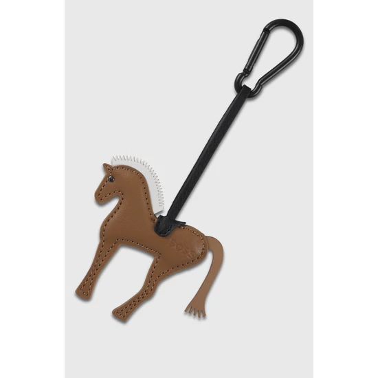 Boss Equestrian lovas kulcstartó barna