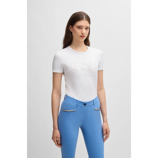 Boss Equestrian Maya női póló FEHÉR 2025SS