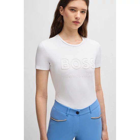 Boss Equestrian Maya női póló FEHÉR 2025SS