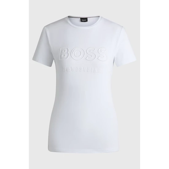 Boss Equestrian Maya női póló FEHÉR 2025SS