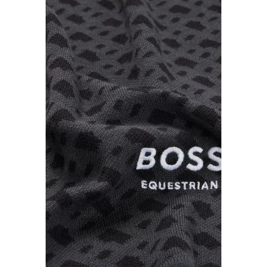 Boss Equestrian Monogram sál FEKETE