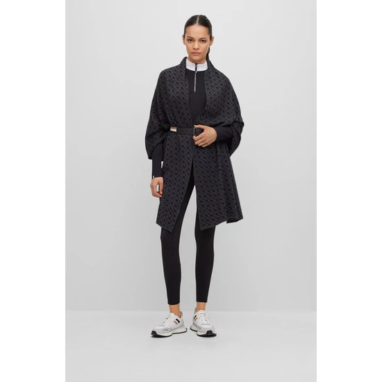 Boss Equestrian Monogram sál FEKETE
