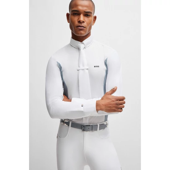 Boss Equestrian Signature Polo öv SZÜRKE