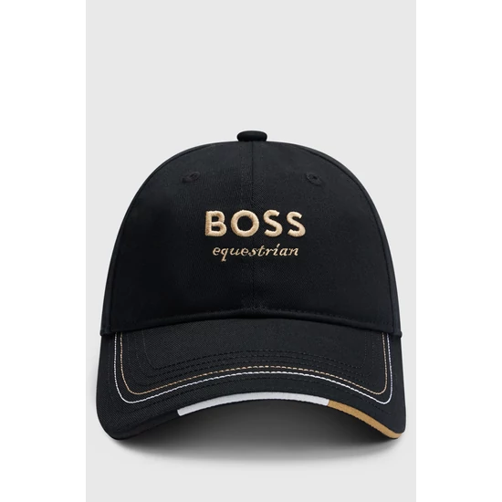 Boss Equestrian hímzett baseball sapka FEKETE