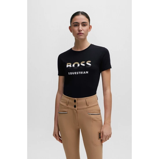 Boss Equestrian Maya női póló FEKETE