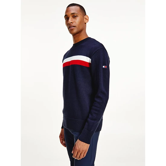 Tommy Hilfiger kerek nyakú férfi pulóver