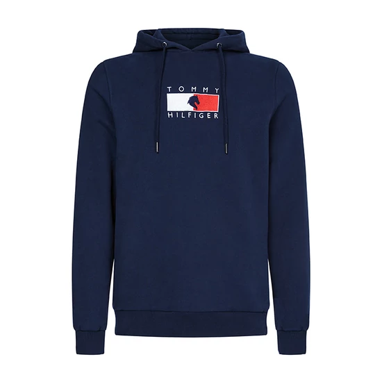 Tommy Hilfiger kapucnis férfi pulóver logóval