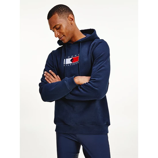 Tommy Hilfiger kapucnis férfi pulóver logóval