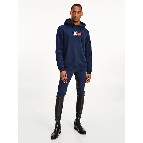 Tommy Hilfiger kapucnis férfi pulóver logóval