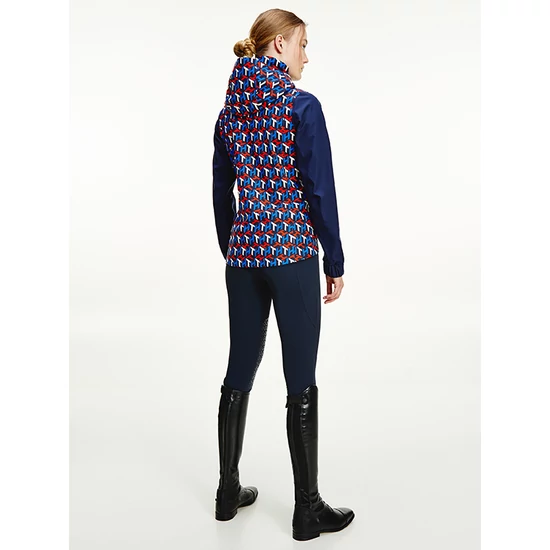 Tommy Hilfiger karcsúsított, kapucnis női esőkabát monogram mintával
