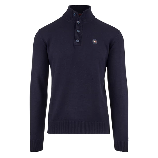 Tommy Hilfiger magasnyakú férfi pulóver SÖTÉTKÉK