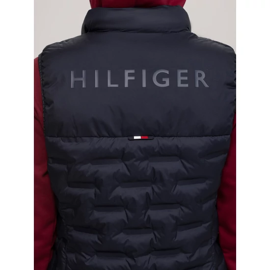 Tommy Hilfiger hosszú női mellény SÖTÉTKÉK