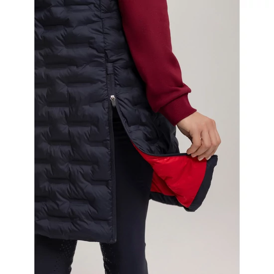 Tommy Hilfiger hosszú női mellény SÖTÉTKÉK