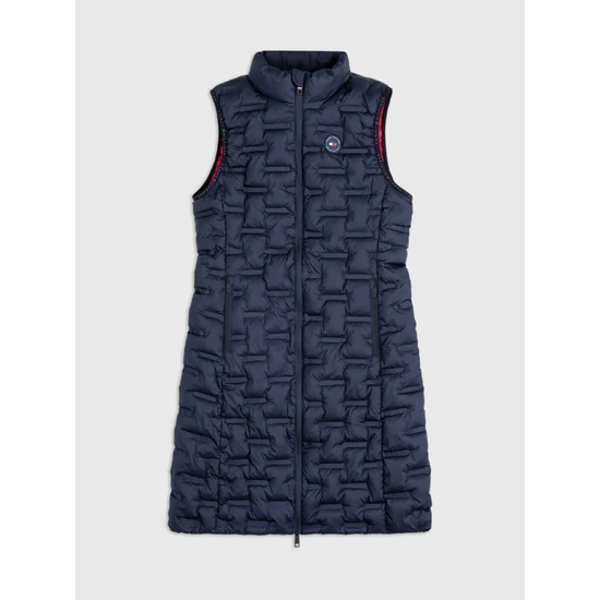 Tommy Hilfiger hosszú női mellény SÖTÉTKÉK