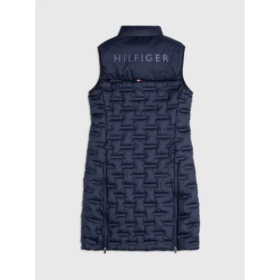 Tommy Hilfiger hosszú női mellény SÖTÉTKÉK