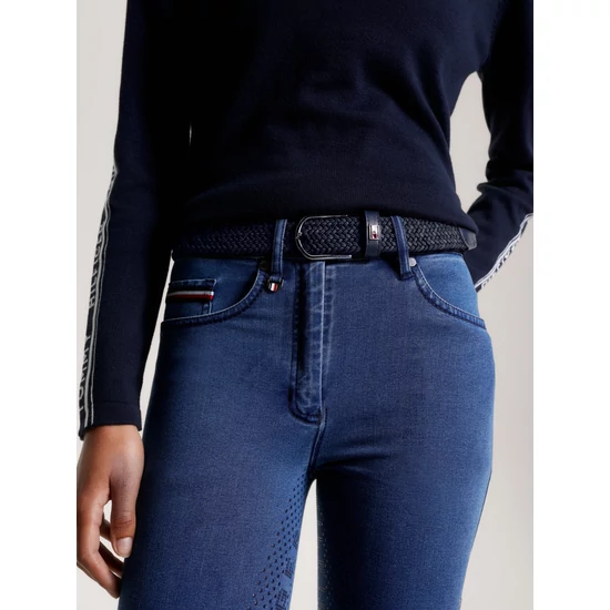 Tommy Hilfiger San Jose sztreccses fonott öv SÖTÉTKÉK 