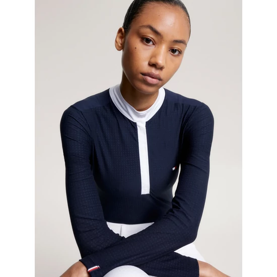 Tommy Hilfiger hosszú ujjú légáteresztős női versenying SÖTÉTKÉK