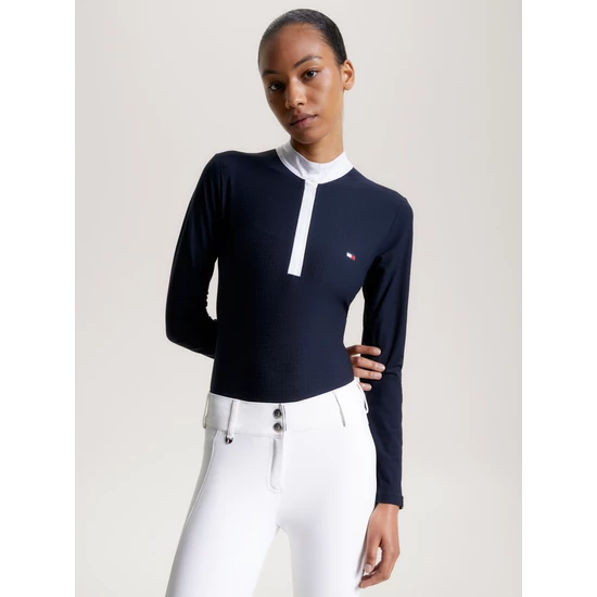 Tommy Hilfiger hosszú ujjú légáteresztős női versenying SÖTÉTKÉK