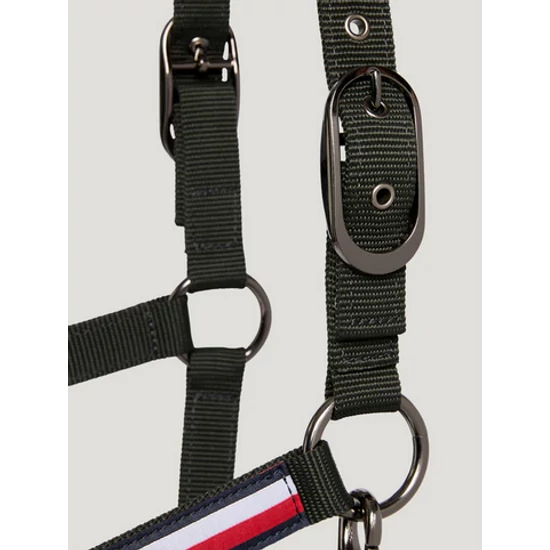 Tommy Hilfiger kötőfék vezetőszárral SÖTÉTZÖLD