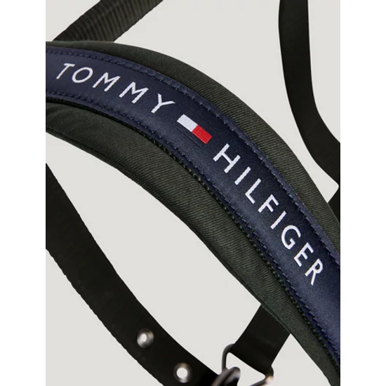 Tommy Hilfiger kötőfék vezetőszárral SÖTÉTZÖLD