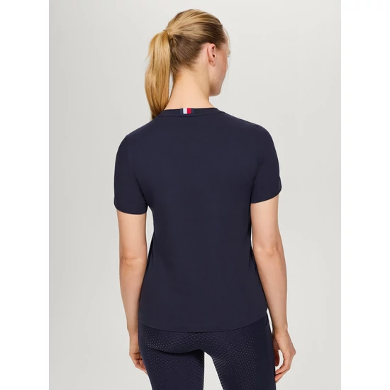 Tommy Hilfiger Strasszos póló SÖTÉTKÉK