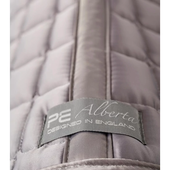 Premier Equine Alberta CC szatén díjlovas nyeregalátét SZÜRKE