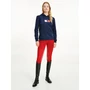 Kép 5/5 - Tommy Hilfiger karcsúsított női kapucnis pulóver logóval