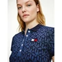 Kép 5/5 - Tommy Hilfiger karcsúsított, galléros nyakú női póló monogram mintával