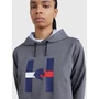 Kép 4/8 - Tommy Hilfiger kapucnis pulóver logóval SZÜRKE